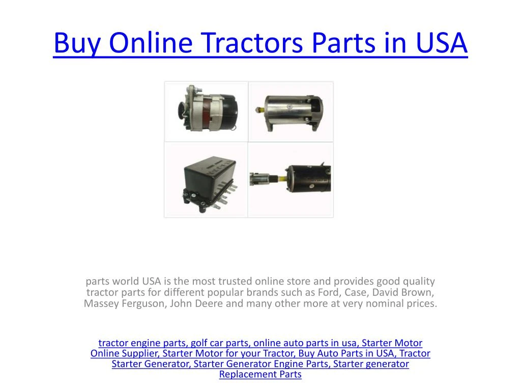 buy online tractors parts in usa