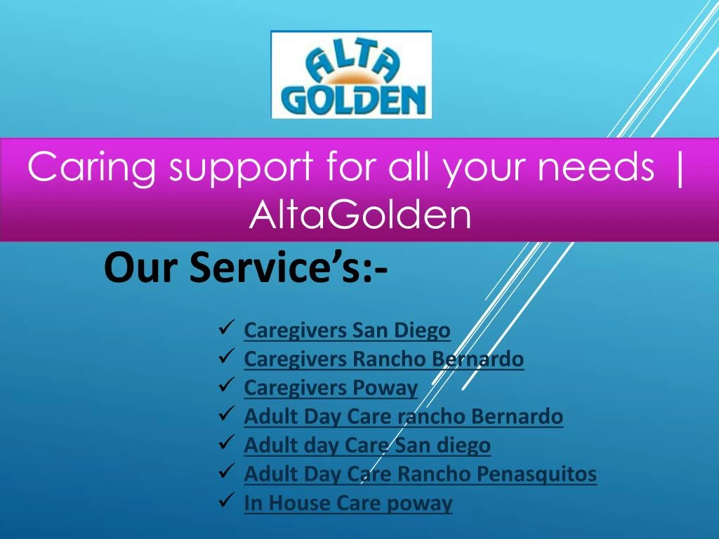 caring support for all your needs altagolden