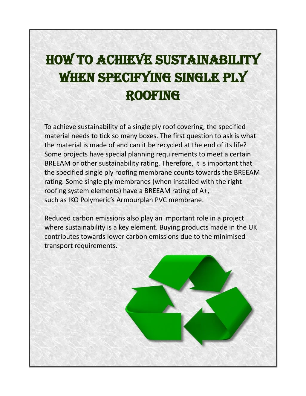 how to achieve sustainability how to achieve