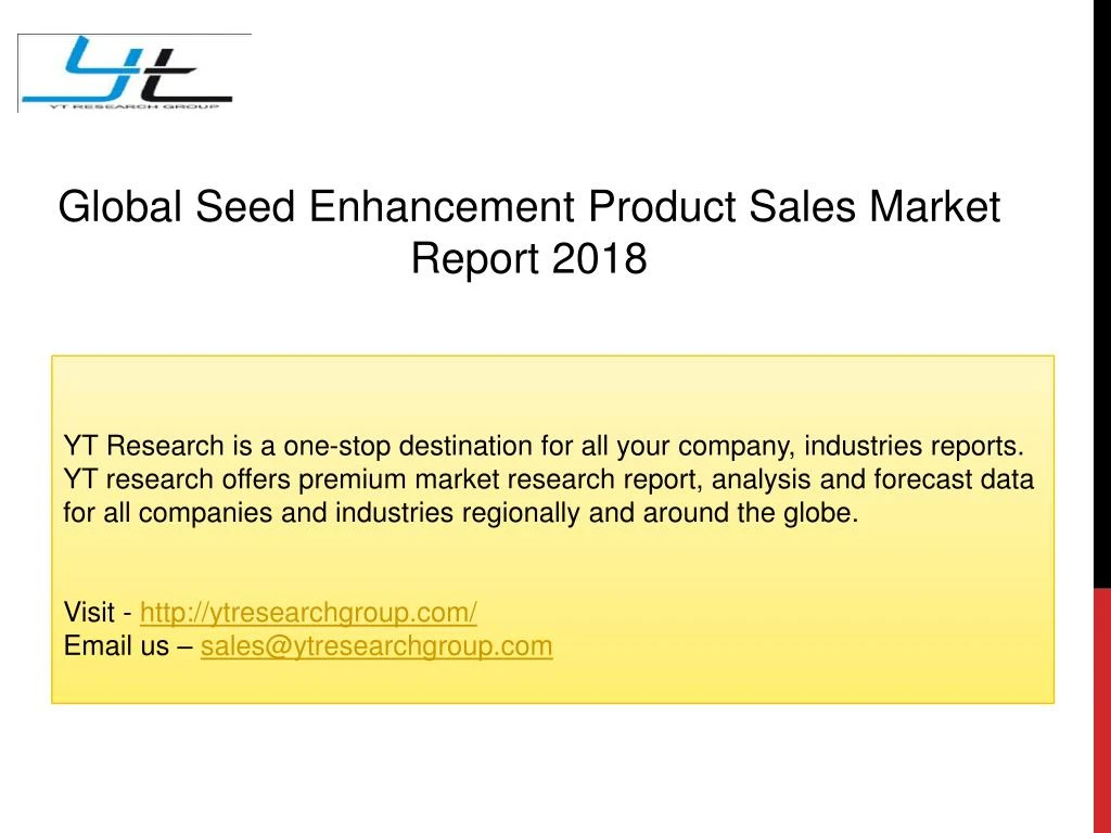 global seed enhancement product sales market