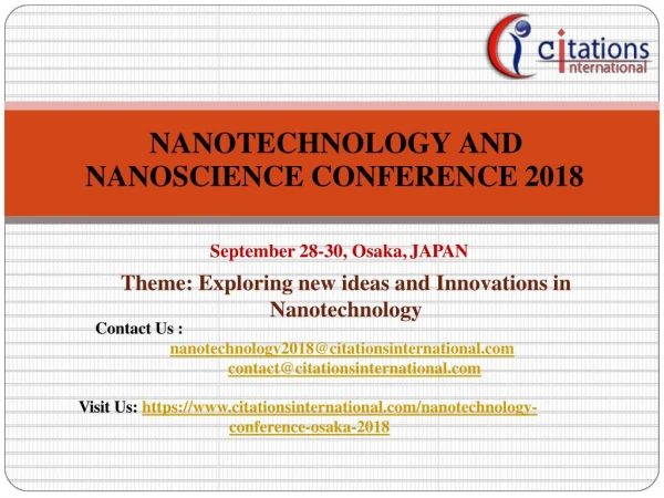 Nanotechnology Conferences | Materials Science Conferences | Nanomaterials Conferences
