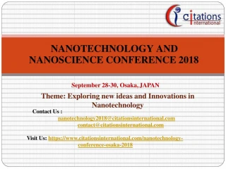 Nanotechnology Conferences | Materials Science Conferences | Nanomaterials Conferences - slide 1