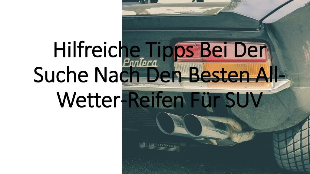 hilfreiche tipps bei der suche nach den besten all wetter reifen f r suv