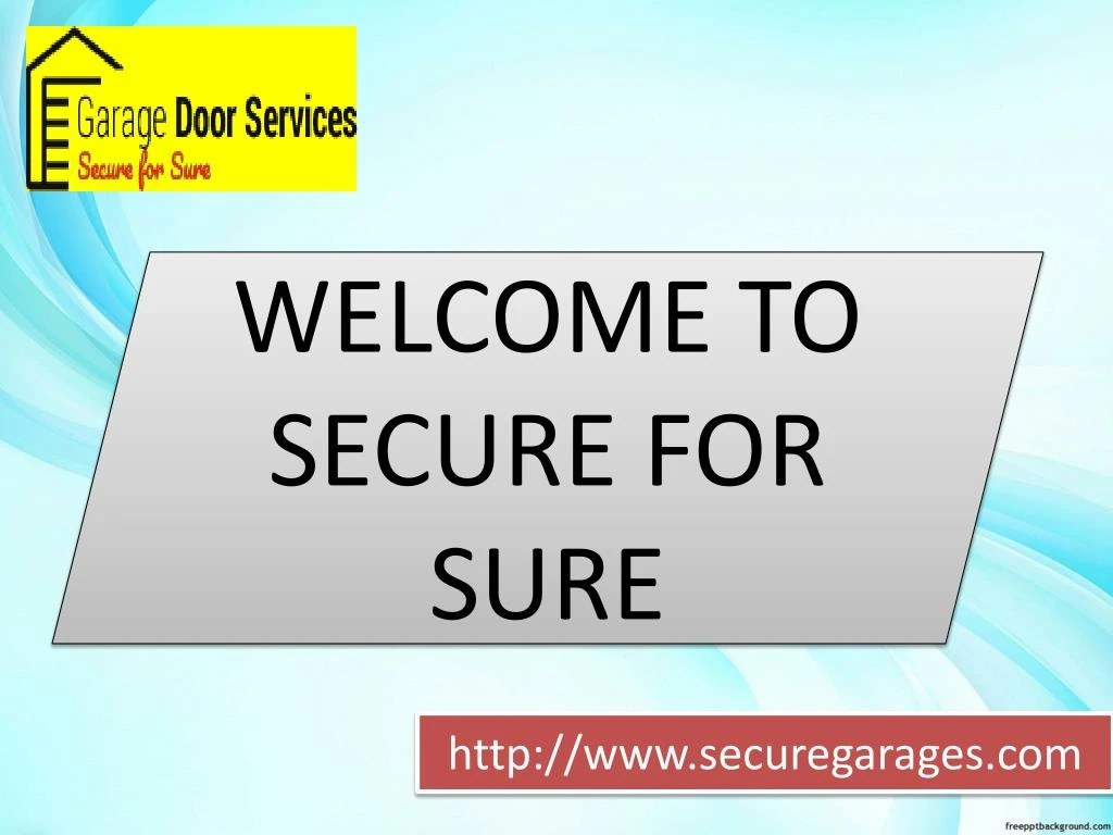 welcome to secure for sure