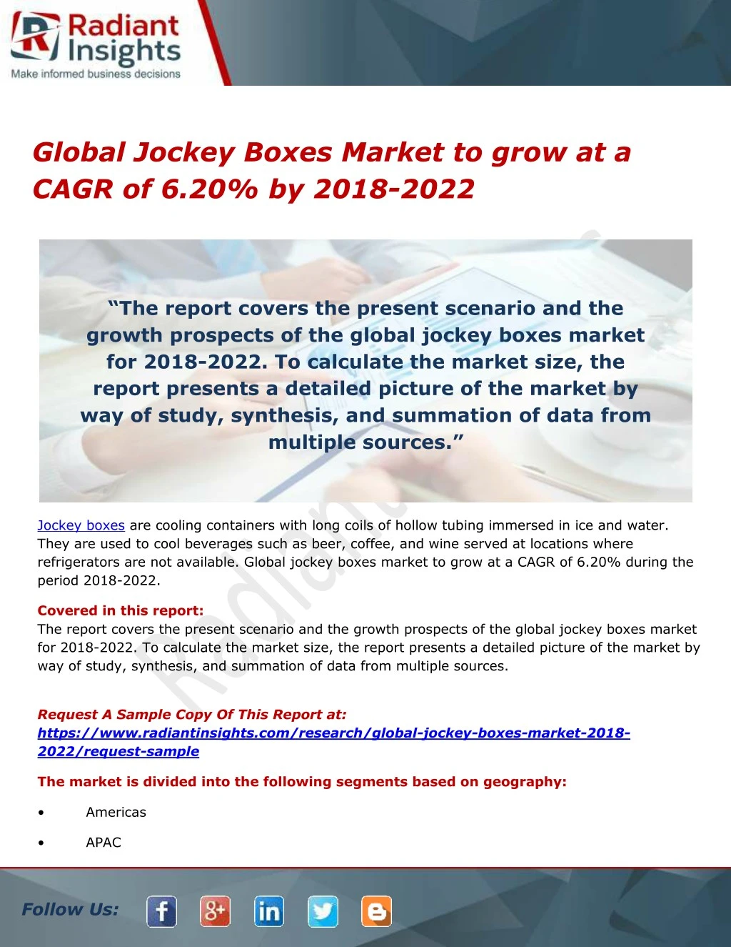 global jockey boxes market to grow at a cagr