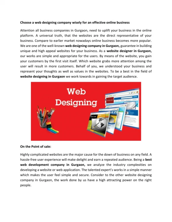 Best Website designing Company in India