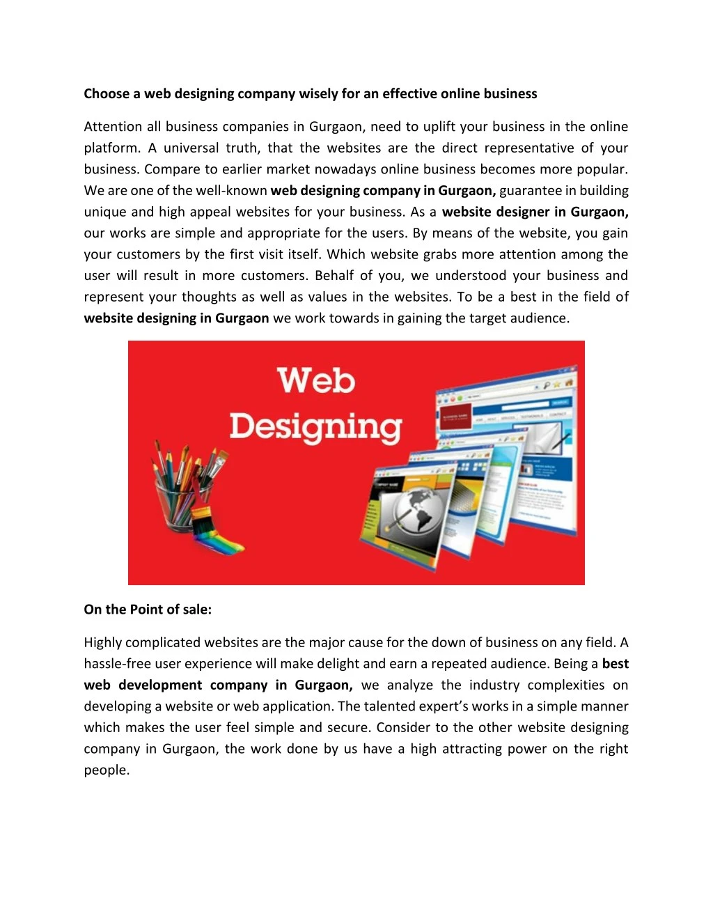 choose a web designing company wisely