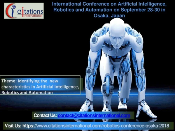 Artificial Intelligence, Robotics and Automation International Conference