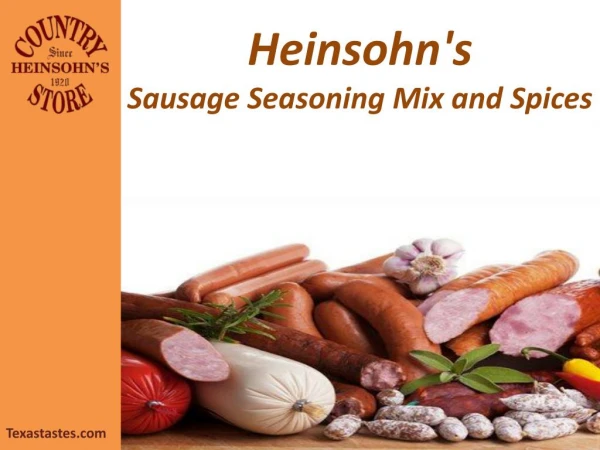 Heinsohn's Sausage Seasoning Mix and Spices
