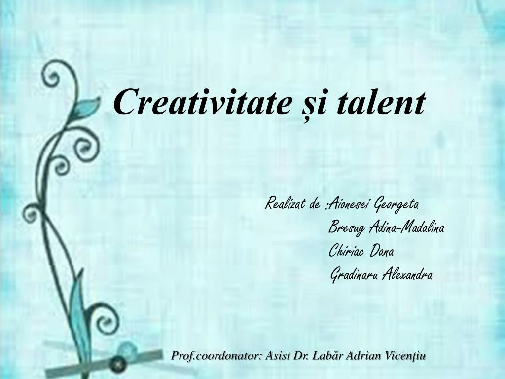 creativitate i talent
