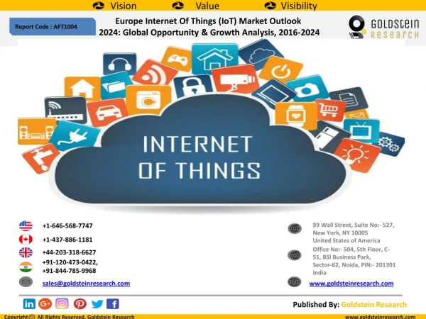 Europe Internet Of Things (IoT) Market Outlook 2024: Global Opportunity & Growth Analysis, 2016-2024