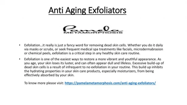 Anti Aging Exfoliators
