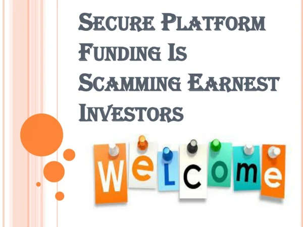 Secure Platform Funding- Worldwide Scammers
