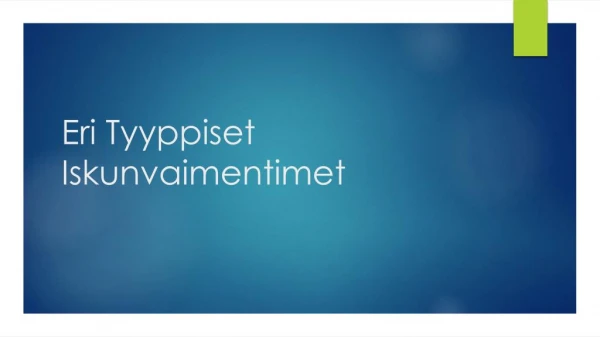 eri tyyppiset iskunvaimentimet