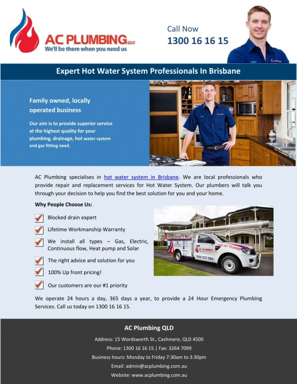 Expert Hot Water System Professionals In Brisbane