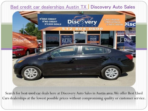 Bad Credit Car Dealerships Austin TX