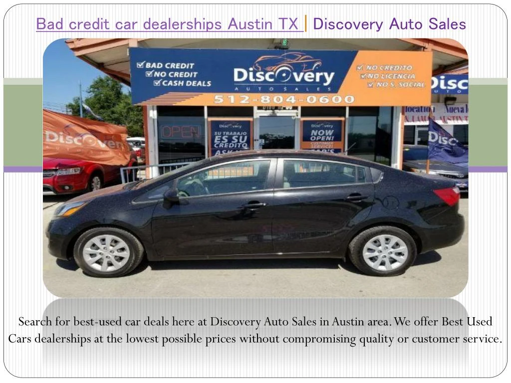 bad credit car dealerships austin tx discovery auto sales