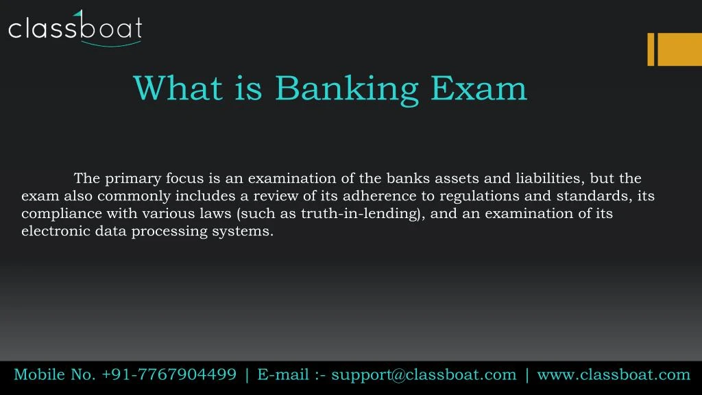 what is banking exam