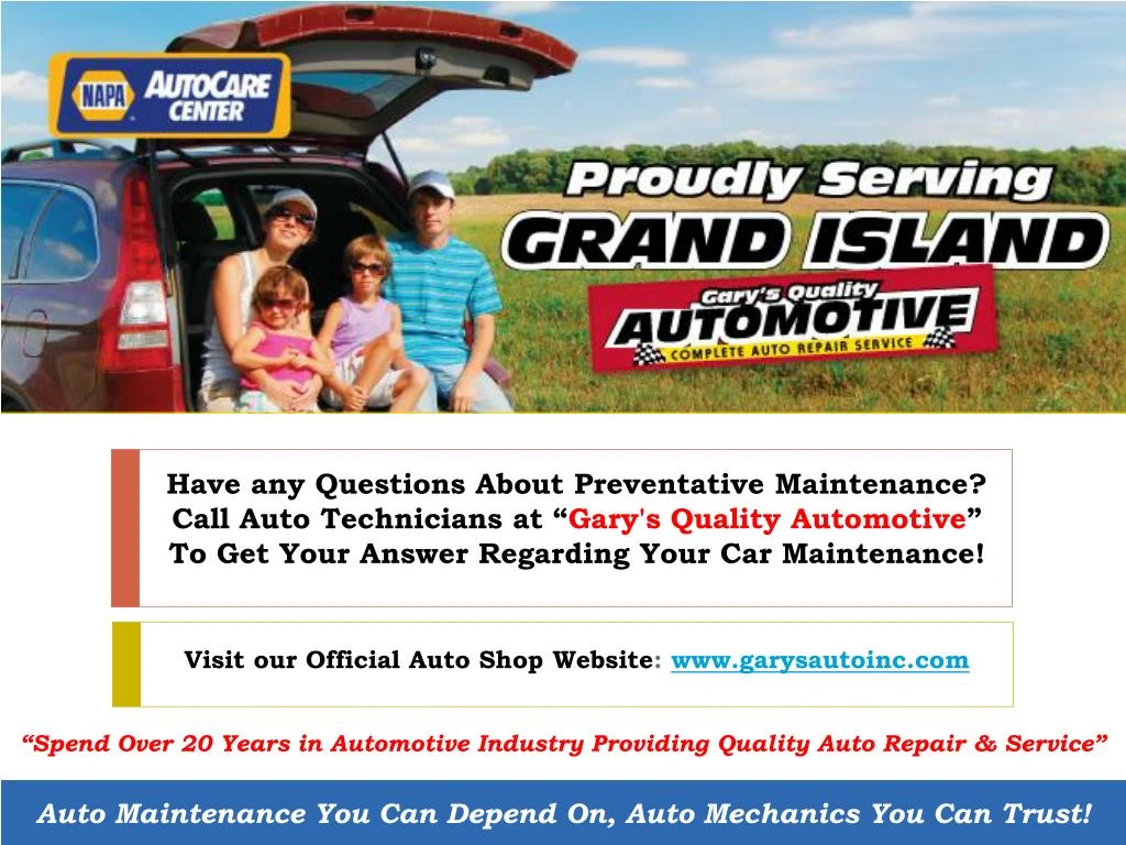 visit our official auto shop website www garysautoinc com