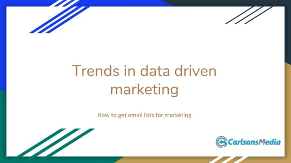 B2B email database: Trends in data driven marketing