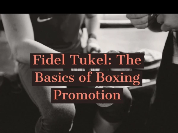 Fidel Tukel The Basics of Boxing Promotion