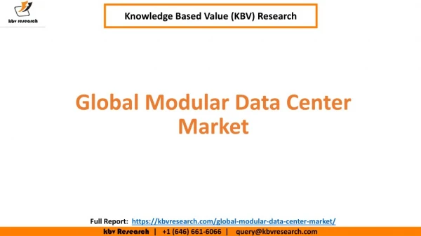 Global Modular Data Center Market Size