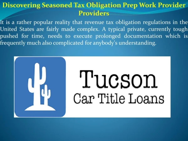Discovering Seasoned Tax Obligation Prep Work Provider Providers