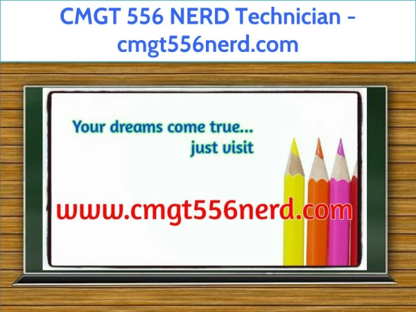 CMGT 556 NERD Technician / cmgt556nerd.com
