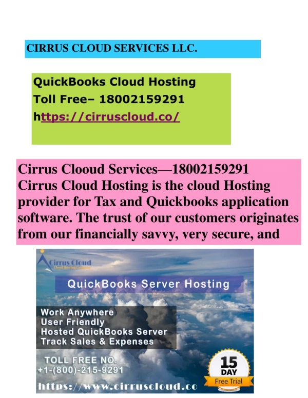 QuickBooks Hosting Providers in the Cloud Hosting Services|QuickBooks Cloud Hosting Services |QuickBooks 18002159291
