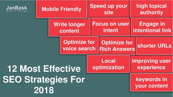 12 Most Effective SEO Strategies For 2018