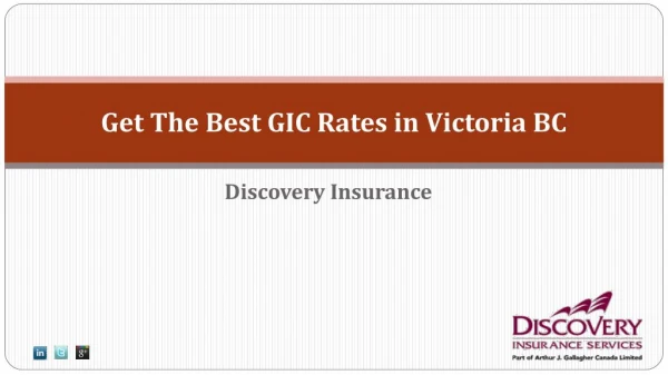 Get The Best GIC Rates in Victoria BC With Discovery Insurance Service
