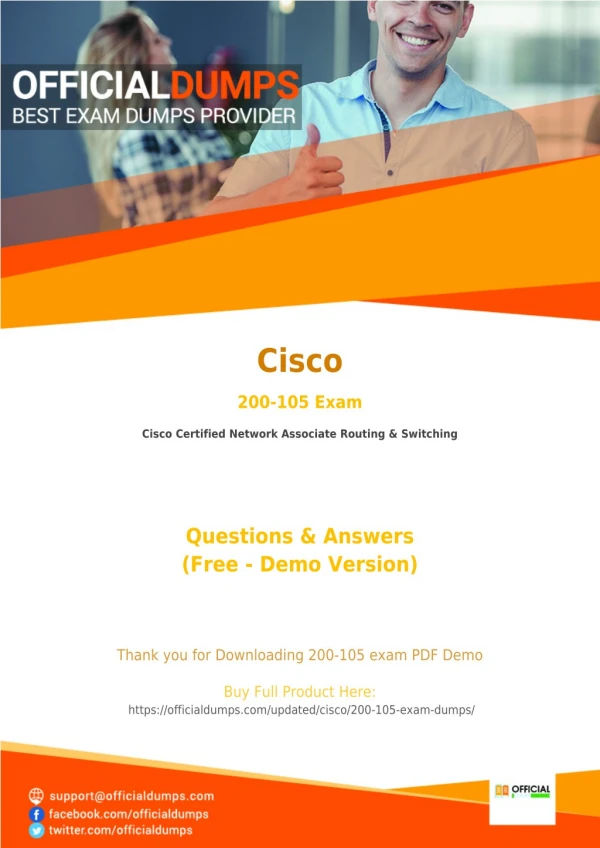 200-105 PDF - Test Your Knowledge With Actual Cisco 200-105 Exam Questions - OfficialDumps