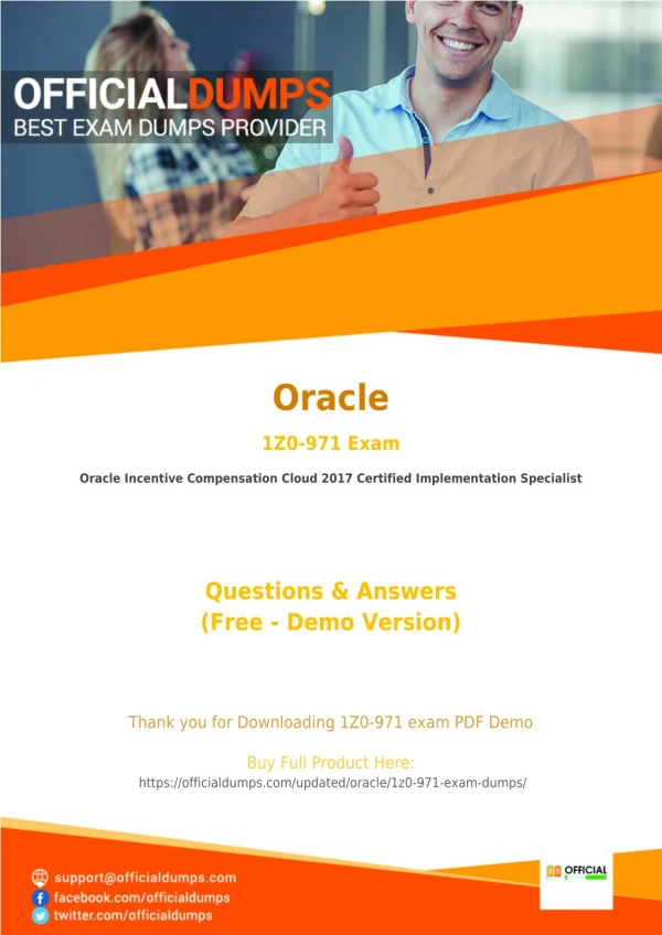 1Z0-971 Exam Dumps - Reduce Your Chances of Failure | Oracle 1Z0-971 Exam Questions PDF
