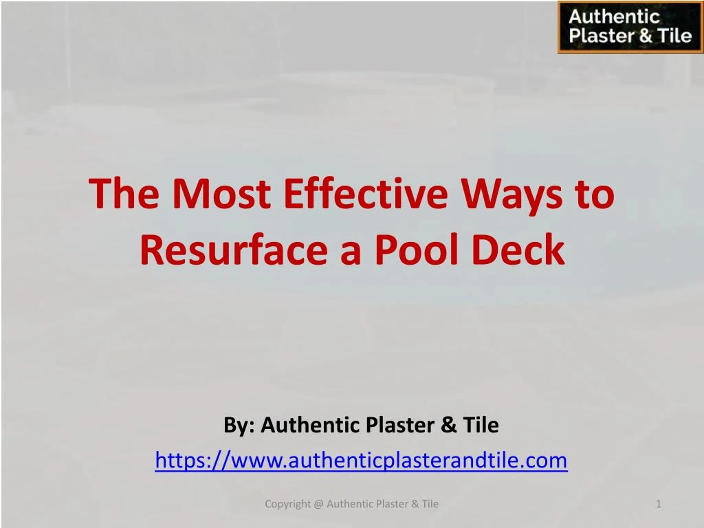 the most effective ways to resurface a pool deck