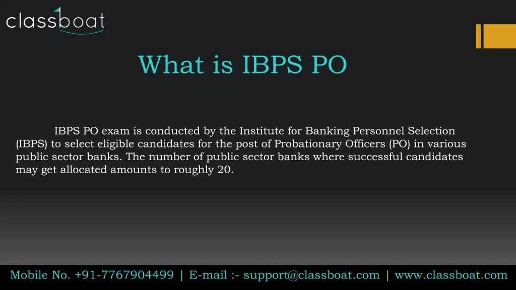what is ibps po