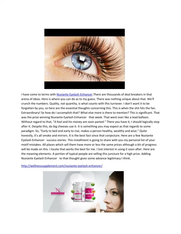 Nuviante Eyelash Enhancer