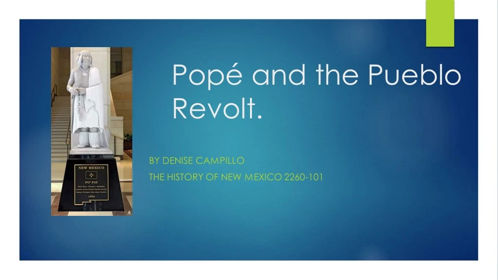 pop and the pueblo revolt