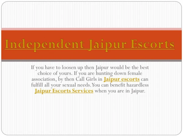 Independent Jaipur Models Book Now