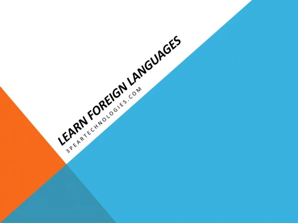Best Foreign Language Courses in Pune | Learn Foreign Language Classes in Pune | 3PEAR Technologies