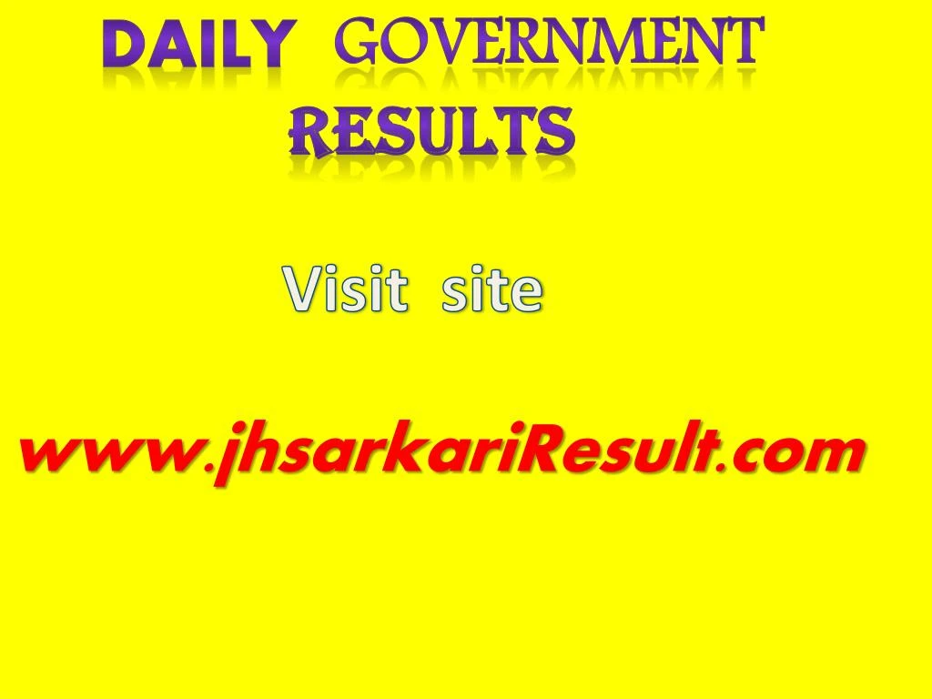 daily government results