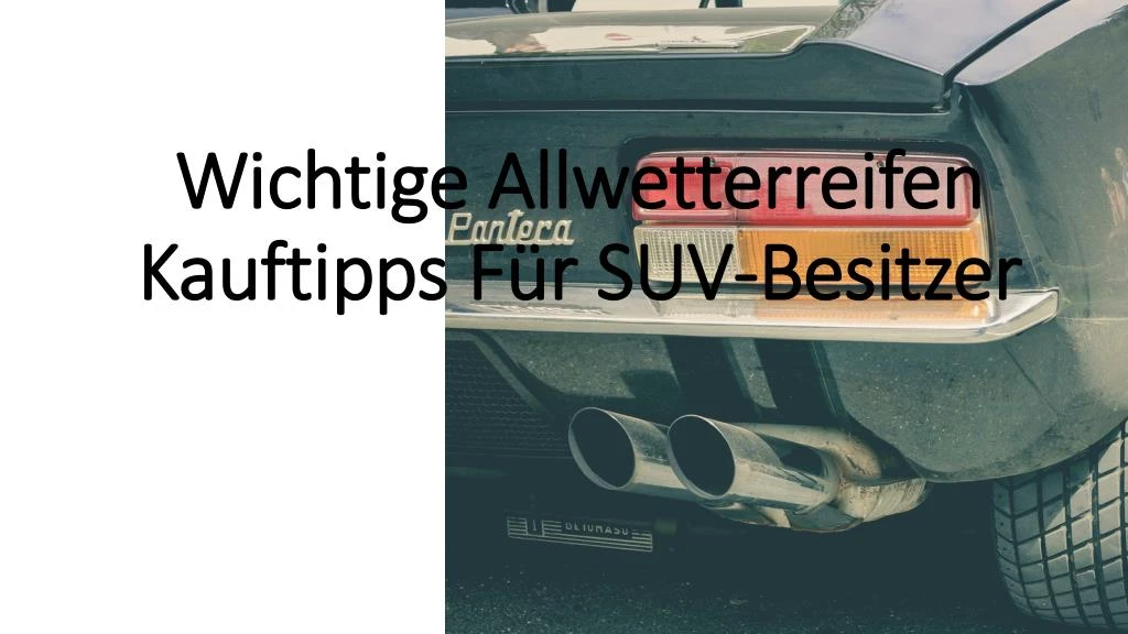 wichtige allwetterreifen kauftipps f r suv besitzer