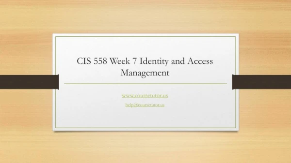 cis 558 week 7 identity and access management