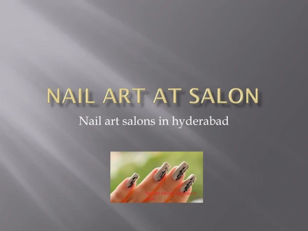 Nail Art Services at Home | nail art salons in sr nagar |gosaluni