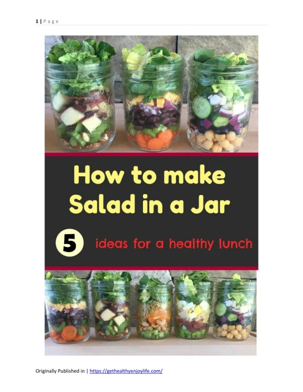 5 Salad In A Jar Recipes You Must Try