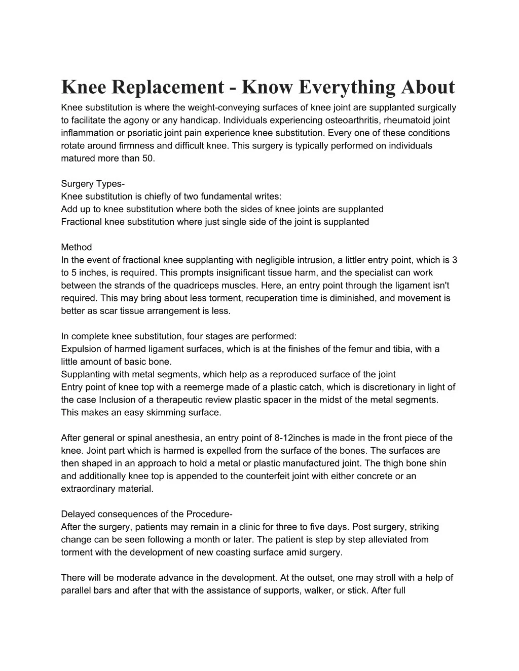 knee replacement know everything about knee
