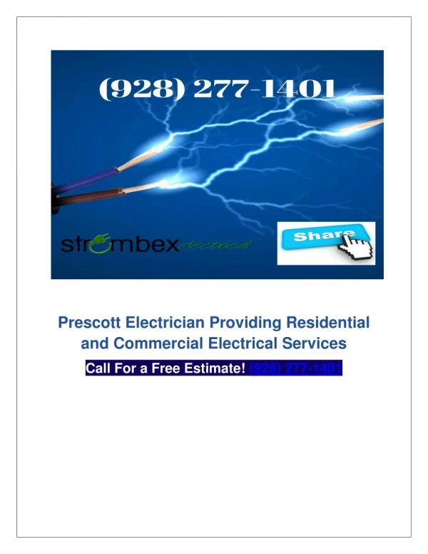 Prescott Electrician - Free Estimate! (928) 277-1401