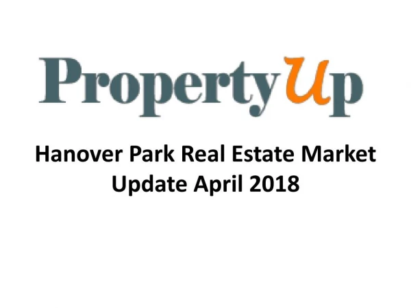 Hanover Park Real Estate Market Update April 2018