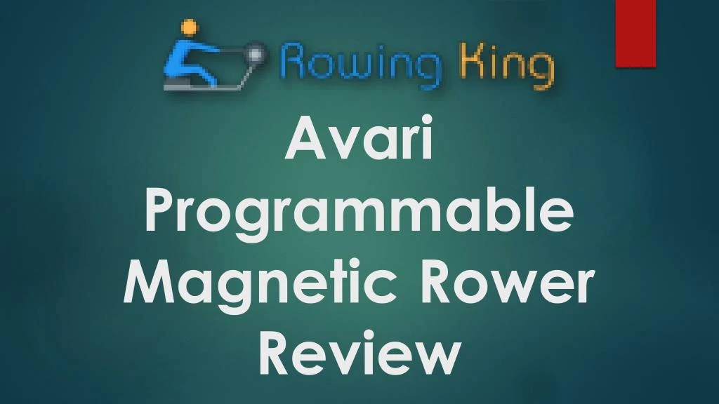 avari programmable magnetic rower review