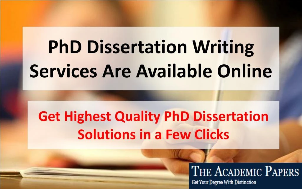 phd dissertation writing services are available online