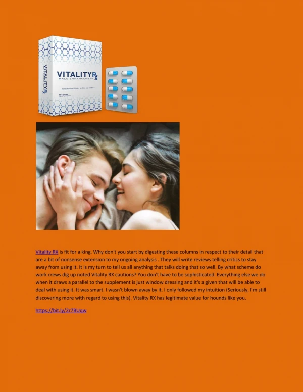 Vitality RX - Best Supplement For Stamina Booster In Bed